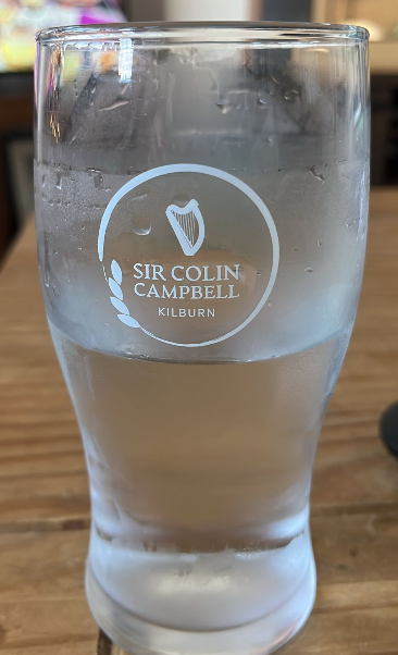 Branded pint glass